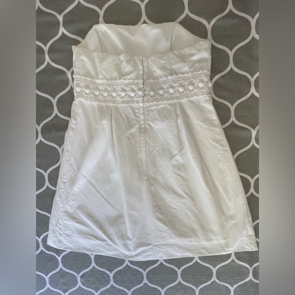 Lilly Pulitzer Betsey White Faille Beaded Strapless White Dress. EUC SIZE 6. - Picture 4 of 9